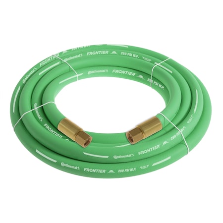 Continental 3/4" x 20' Green EPDM Rubber Air Hose, 250 PSI, 3/4" FNPSM x FNPSM HZG07530-20-41